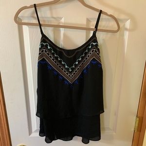 Black layered tank top